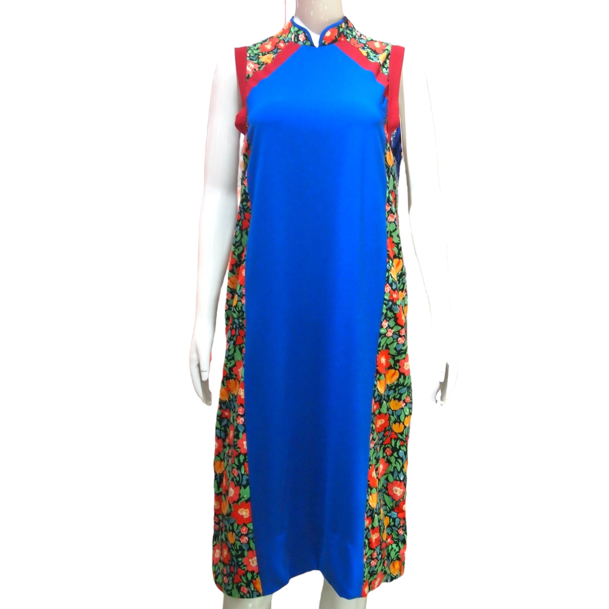 NOSTALGIC FLORALS - HANDMADE MODERN SILK COTTON CHEONGSAM SHIFT DRESS