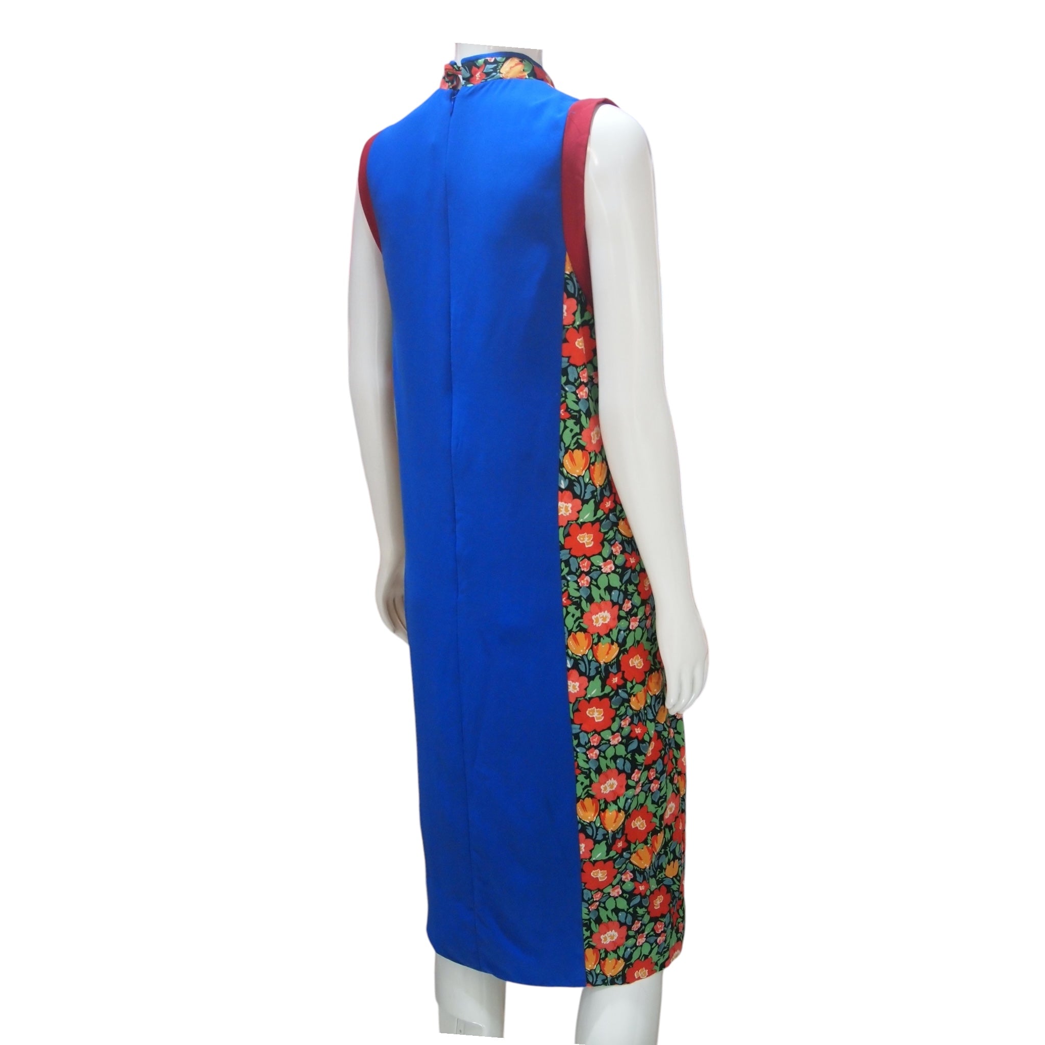 NOSTALGIC FLORALS - HANDMADE MODERN SILK COTTON CHEONGSAM SHIFT DRESS