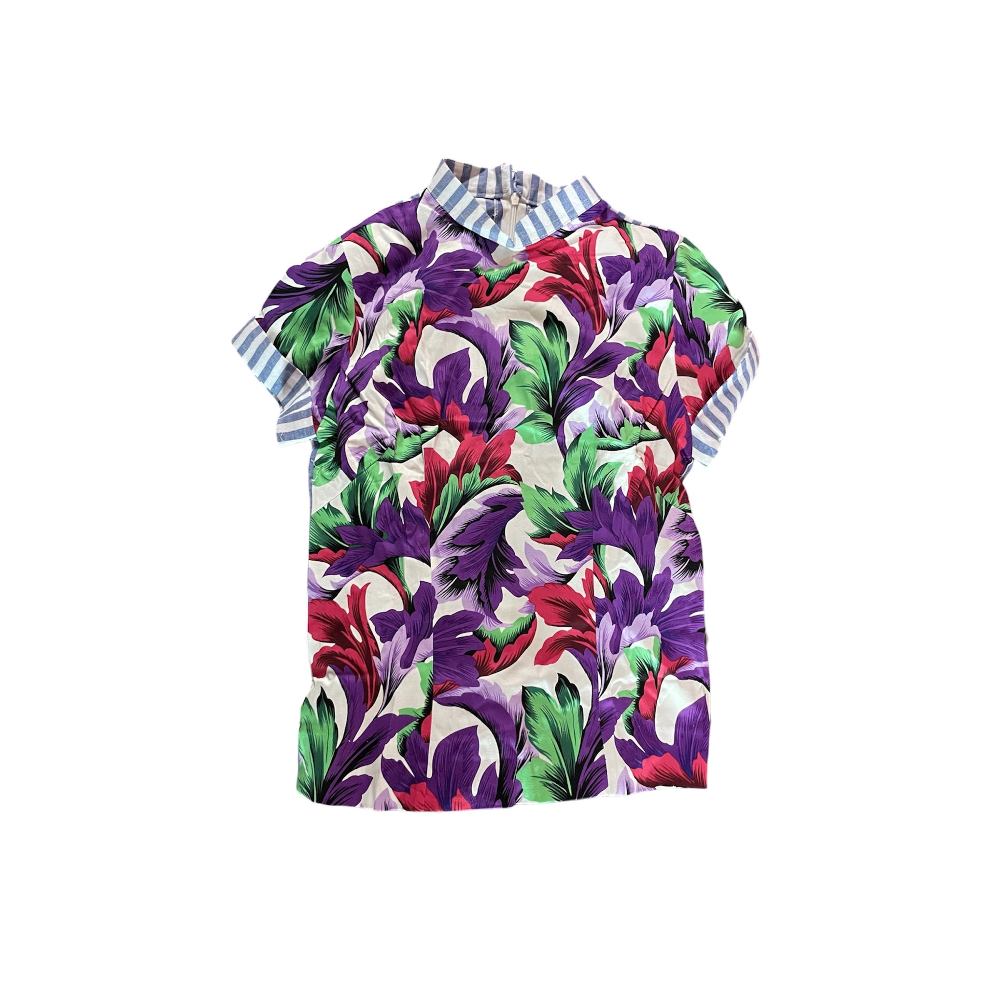 PURPLE WIRY TOP - HANDMADE MODERN COTTON CHEONGSAM TOP