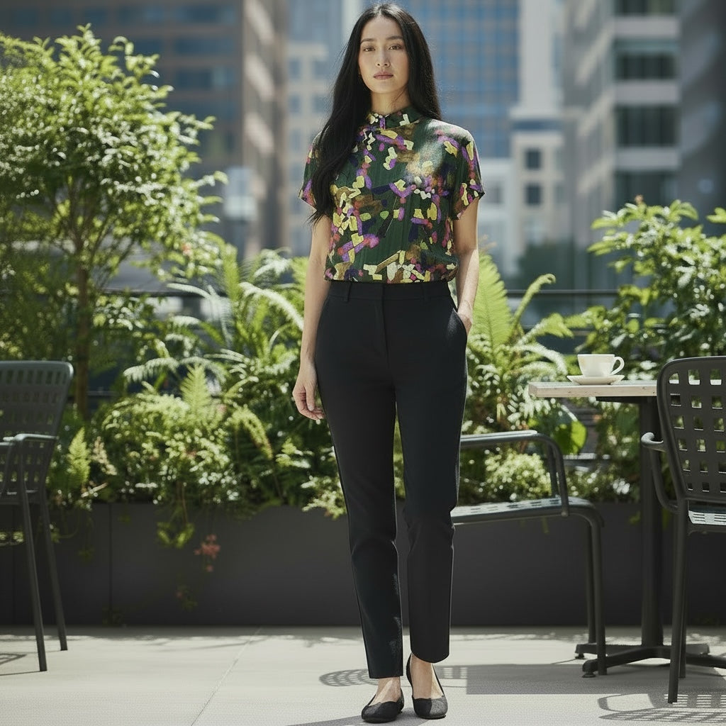PAINT JIGSAW 100% SILK TOP - HANDMADE MODERN COTTON CHEONGSAM TOP