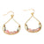 Wired Teardrop - Handmade Gemstone Semi-precious Gold-plated Earrings