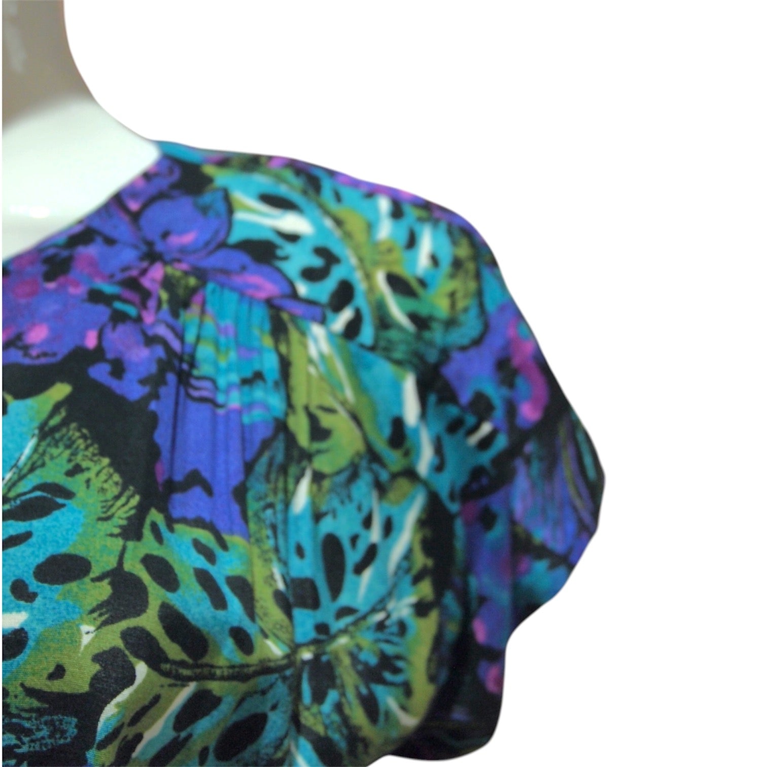 Palm Paradise - Vintage Tropical Print Dress