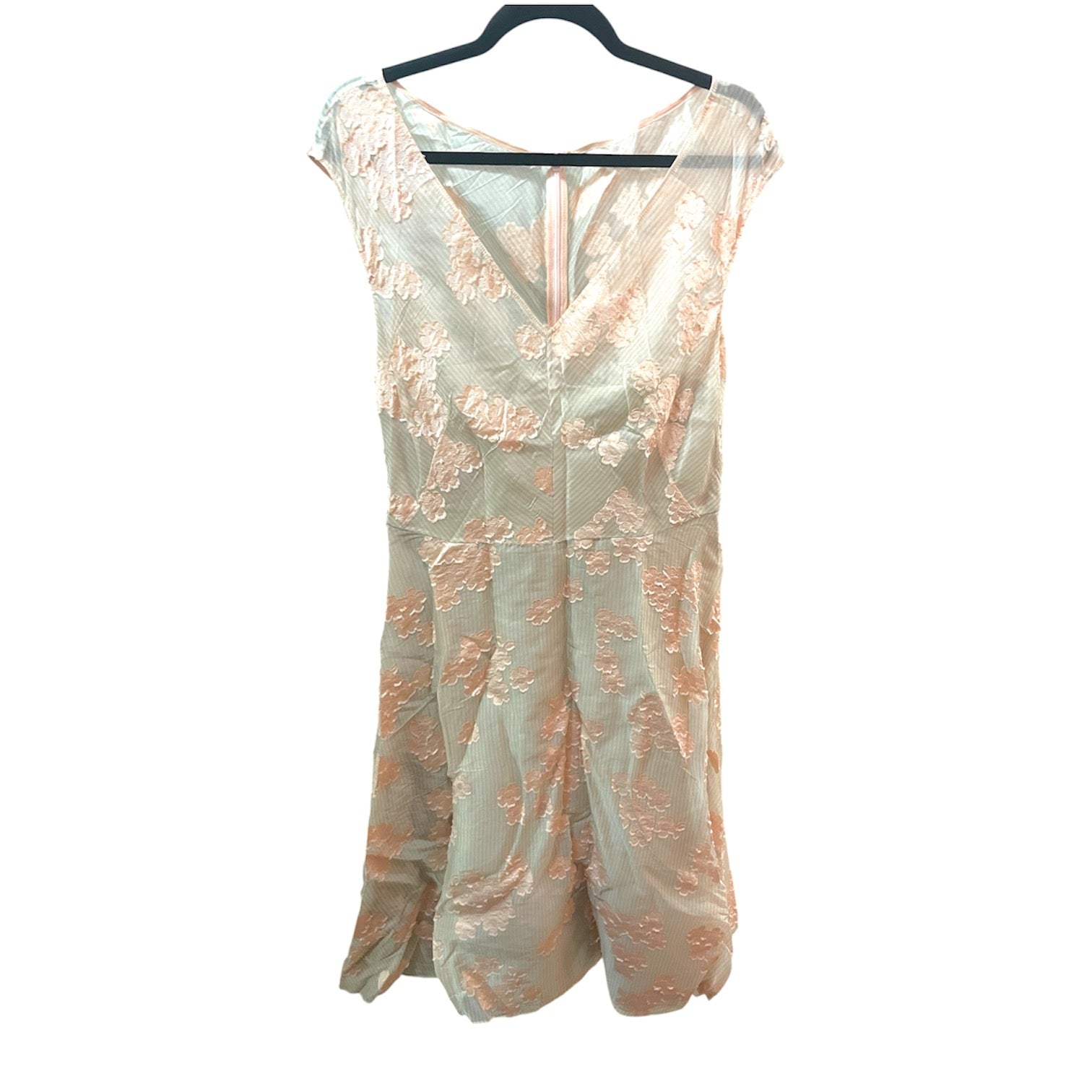 Contemporary Lela Rose Sheer Overlay Pink Textured Occasion Dress with Cap Sleeves - New with tag