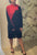 Edgy Slouch Colorblock Red Black Dress