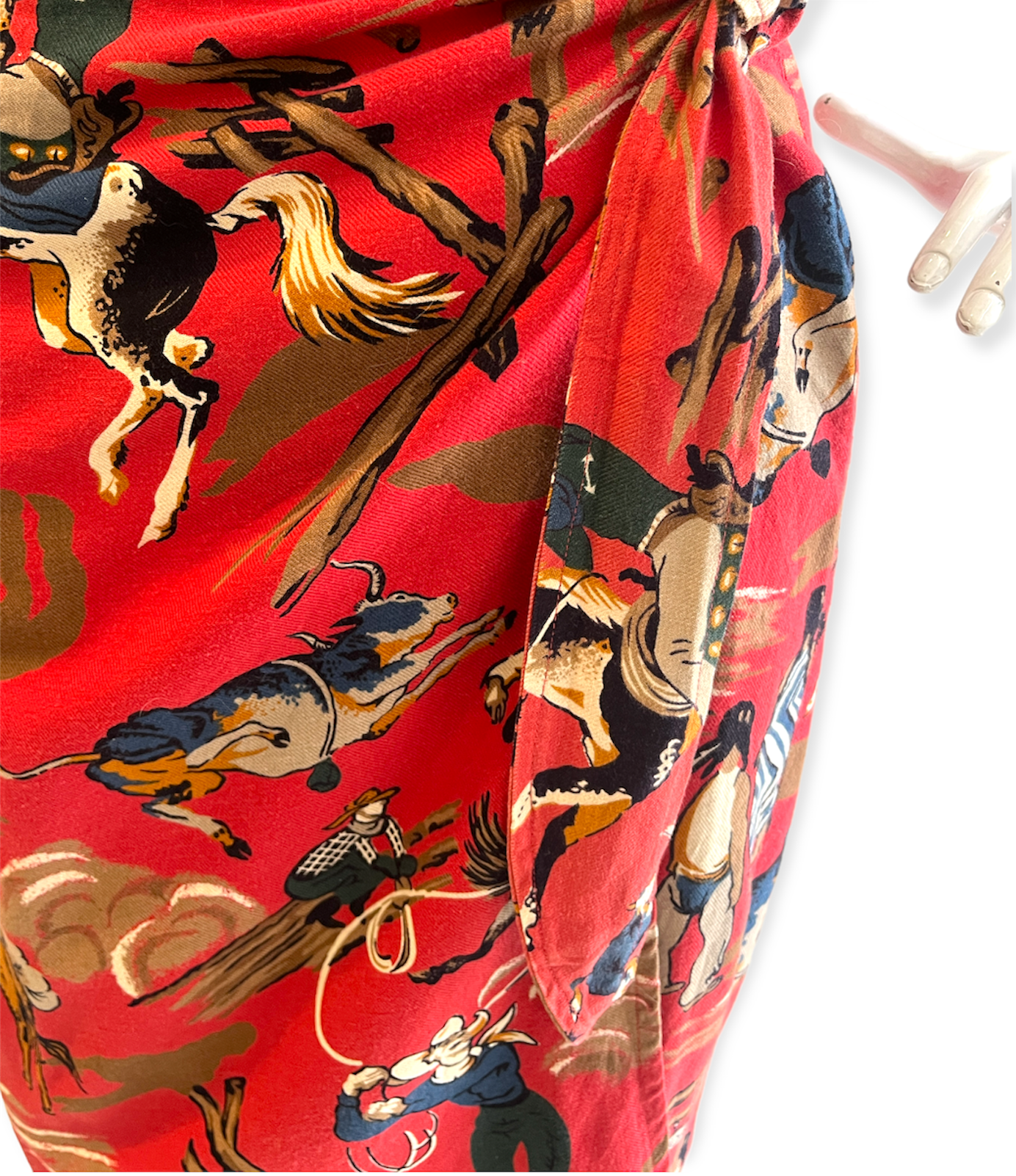 It's a Rodeo Vintage Rust Red Wrap Skirt