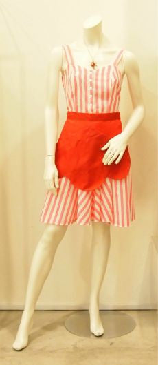Curvy Cherry Vintage Apron In Red