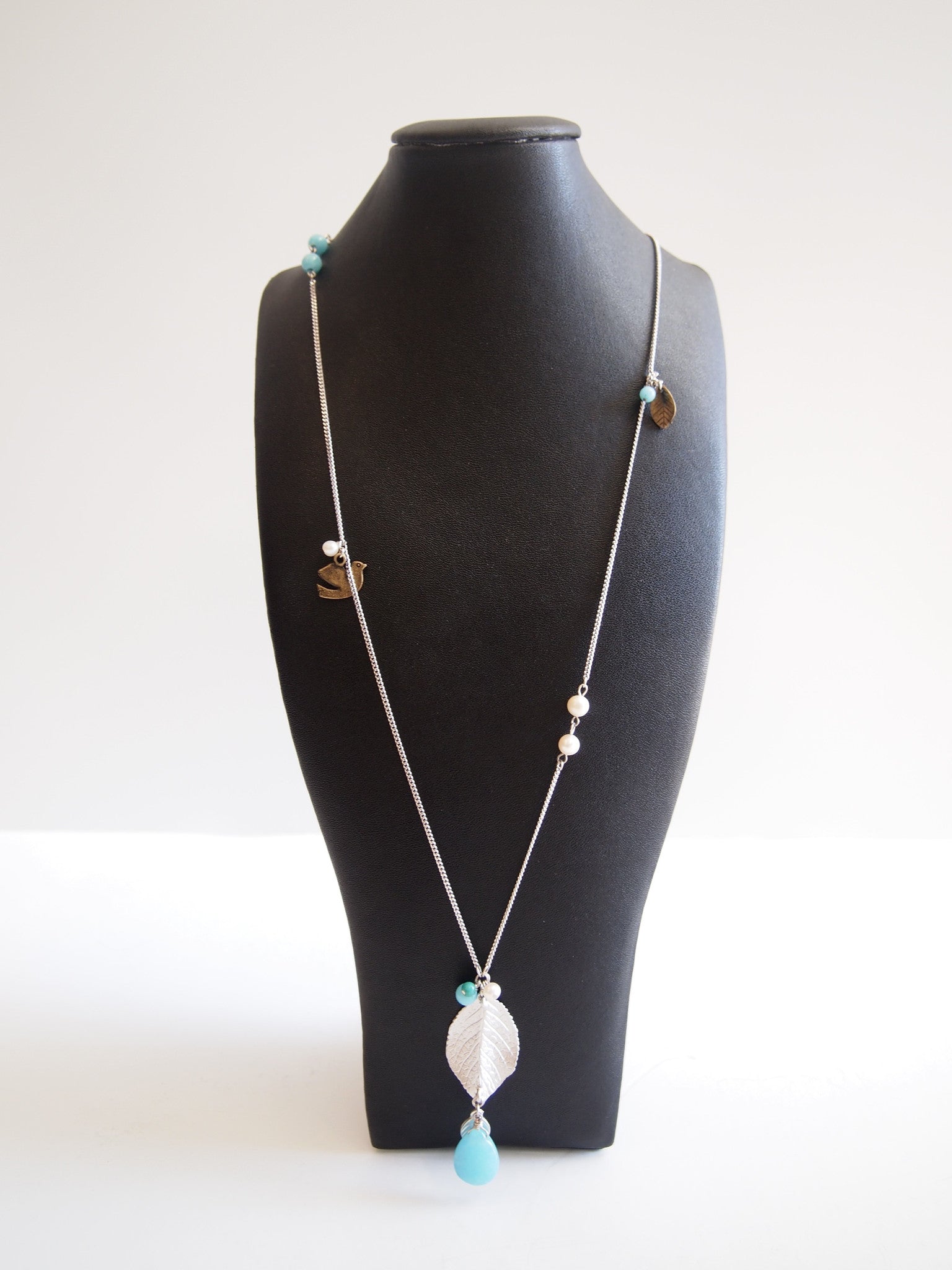 Handmade necklace with semi precious stone