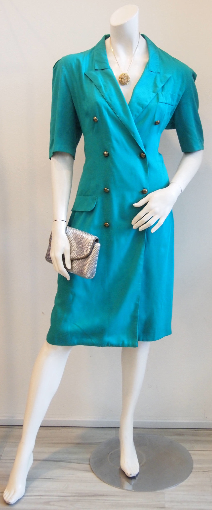 Joining The Troops Green Military Trench Dress