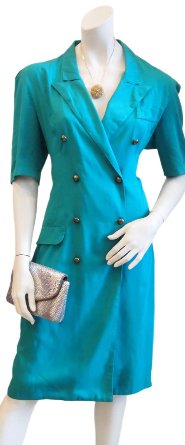 Joining The Troops Green Military Trench Dress | Deja Vu Vintage Joining The Troops Green Military Trench Dress | Deja Vu Vintage