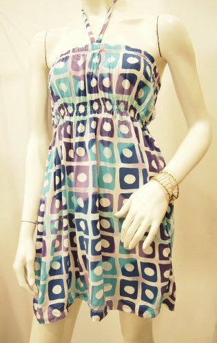 Violet Square Down Vintage Reconstructed Dress