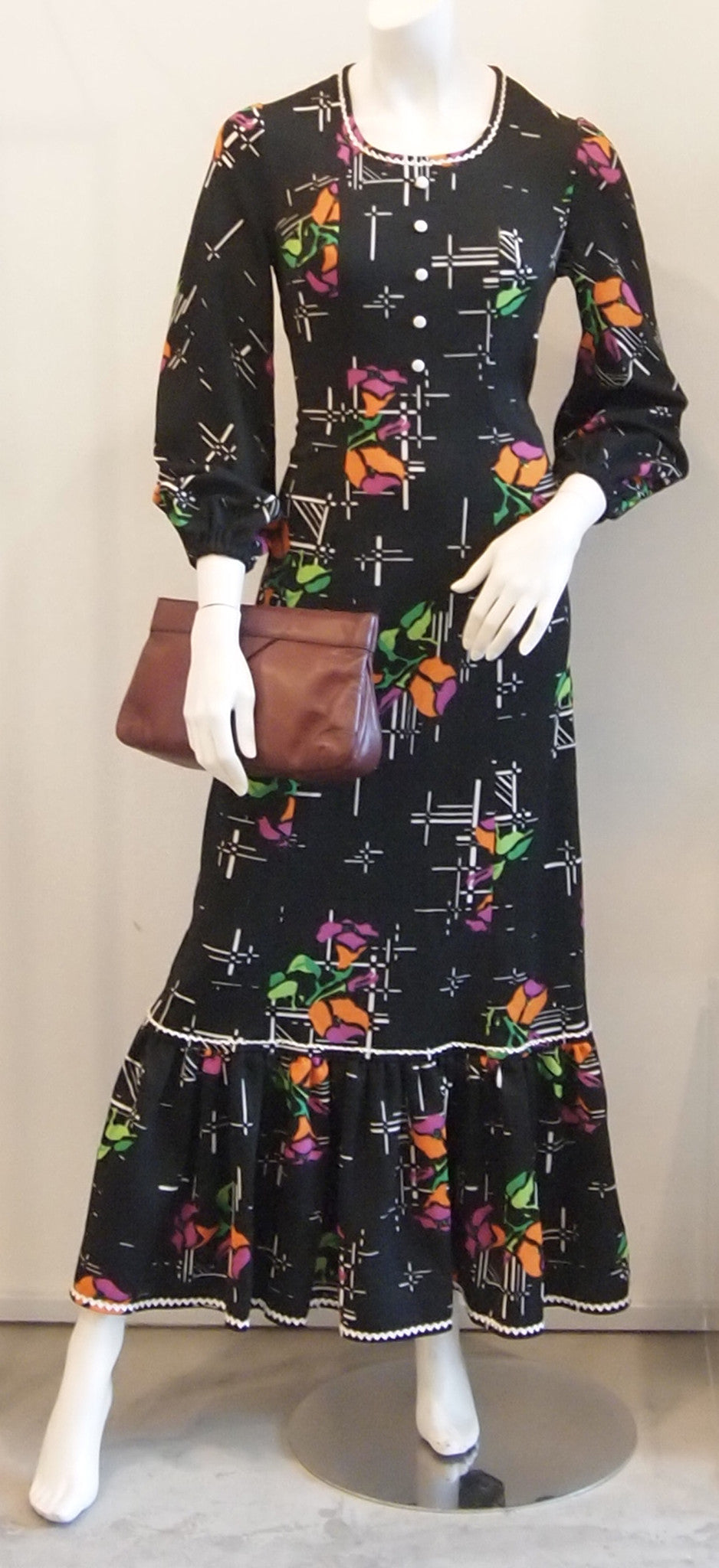 Maxi It in 60s Print Vintage Dress