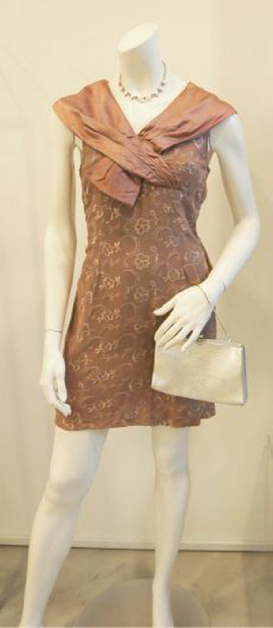 Mocha Cravings Vintage Lace Dress in Brown