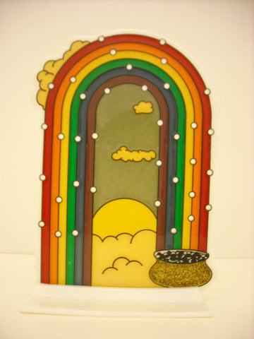 Pot At End Of Rainbow Vintage Earrings Stand