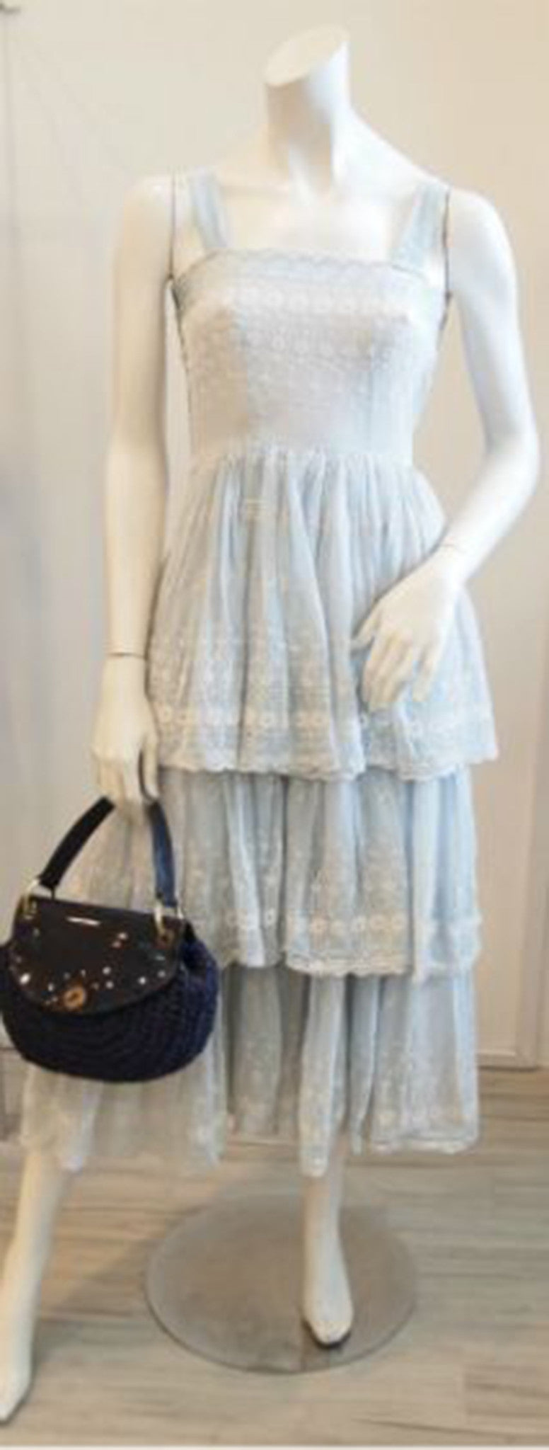 The Sky is Blue Broderie Anglaise Lace Dress
