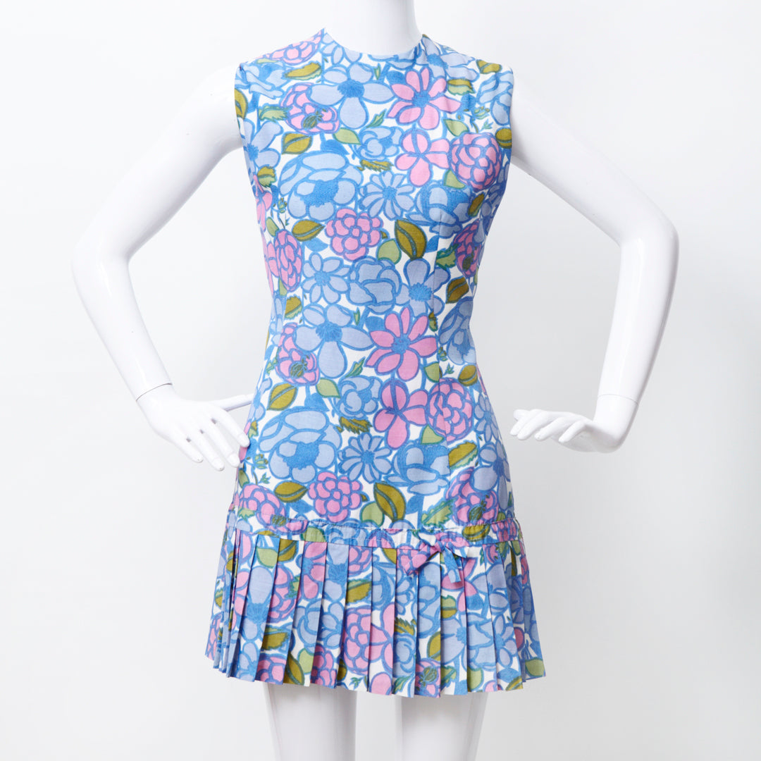 SPUNKY FLORALS 60S DROPWAIST DRESS | Deja Vu Vintage SPUNKY FLORALS 60S DROPWAIST DRESS | Deja Vu Vintage