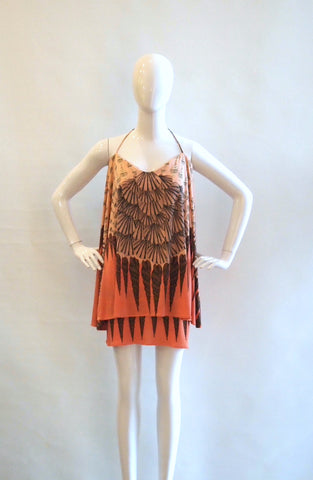 Mara Hoffman orange halter beach bohemian dress