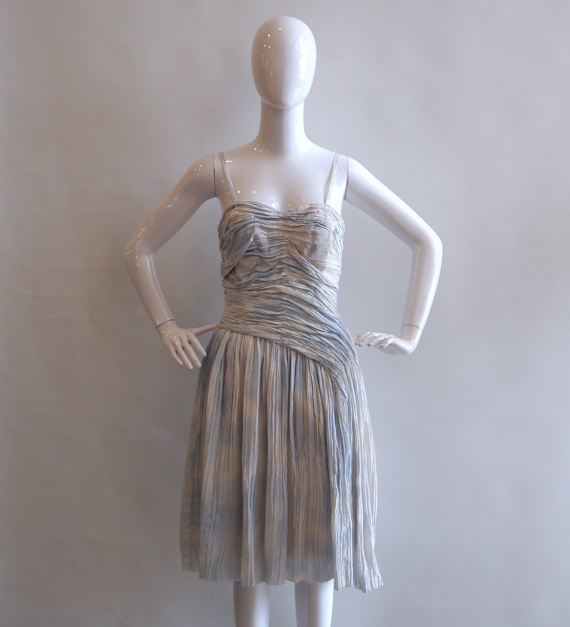 Thakoon baby blue pleated waterfall dress Thakoon baby blue pleated waterfall dress