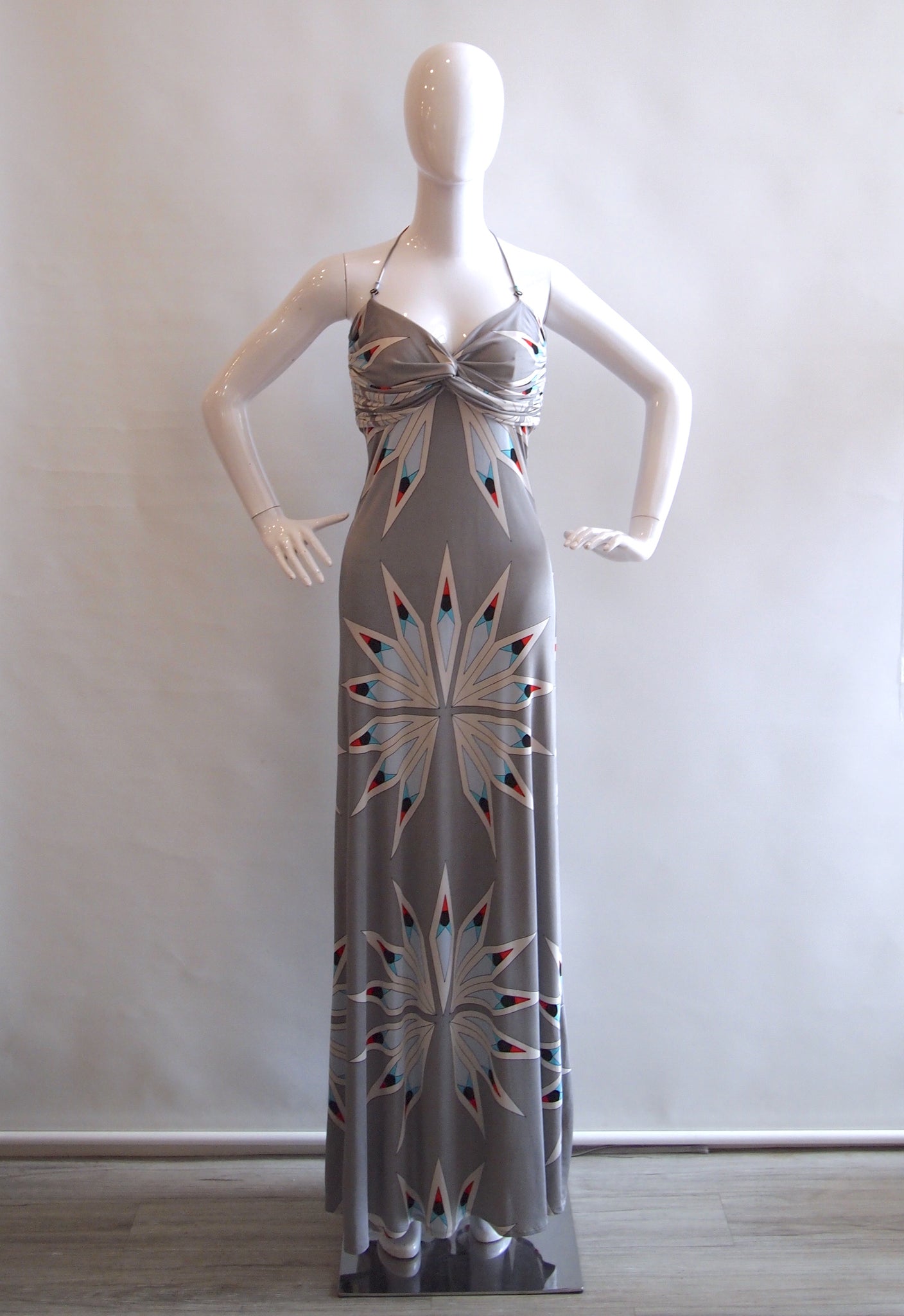 mara hoffman halter dress Vintage Mara Hoffman 100% Silk Late 90s Y2K Era Black Tan Satin Halter Dress S