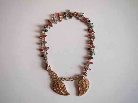 Handmade jewelry bracelet with multicolor beads
