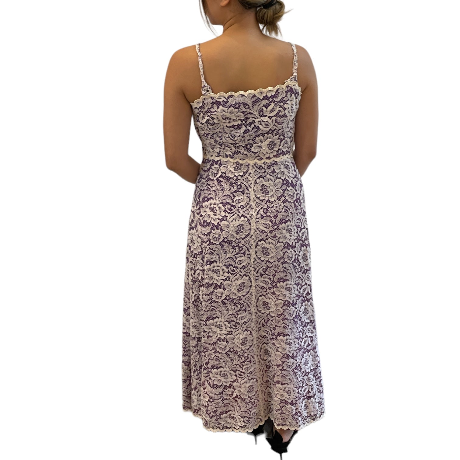 Purist Purple Lace Maxi Dress
