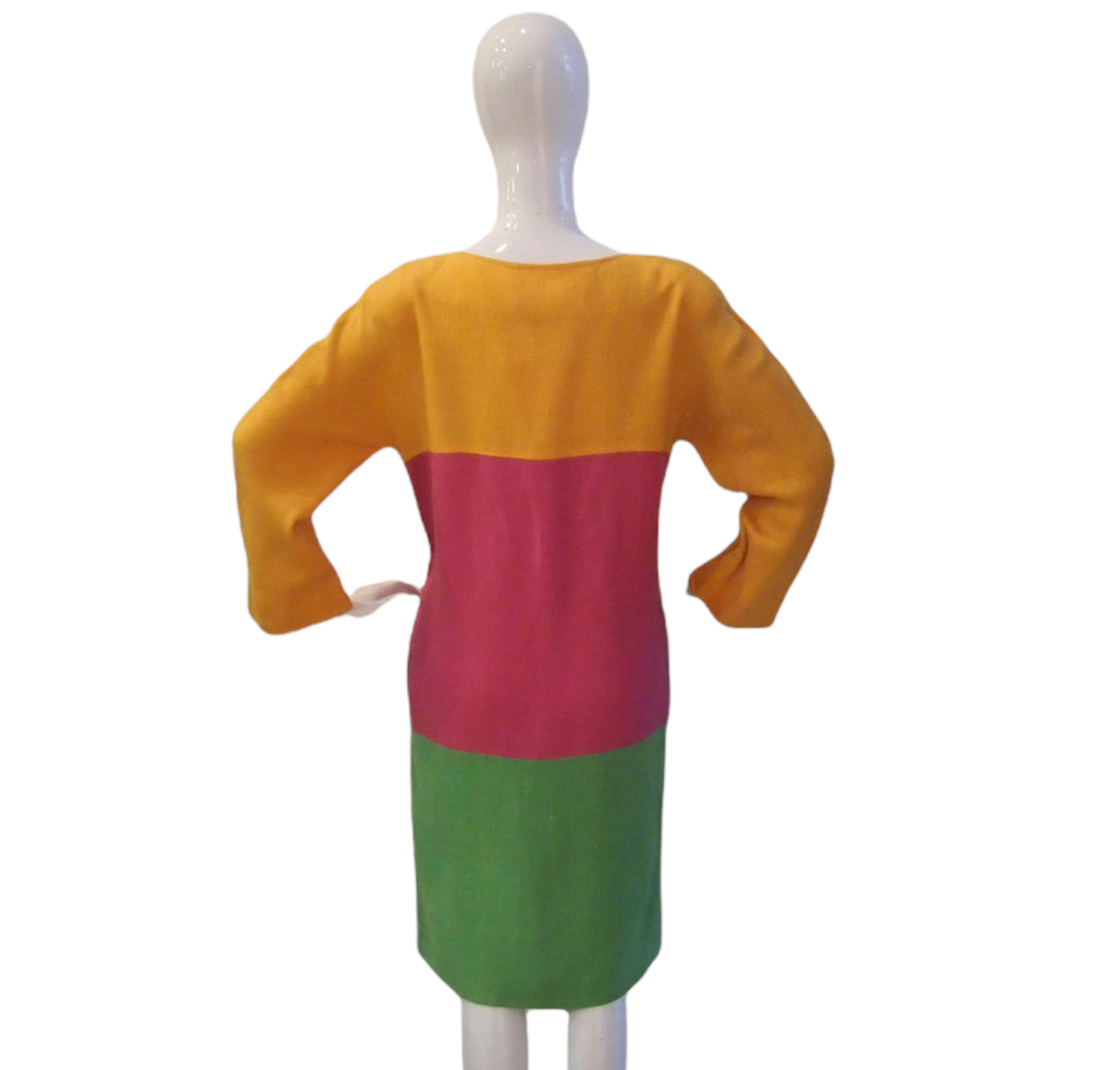 Vintage Oscar De La Renta Funky Colorblock Dress
