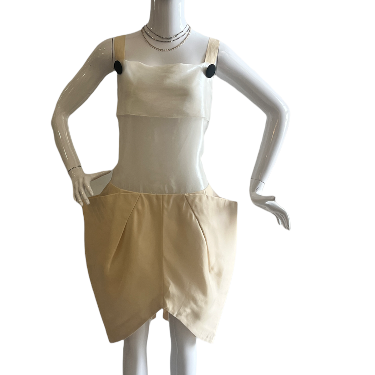 roland mouret cream dress $2245 Roland Mouret Women's Ivory Dolen Crpe Midi Dress Size 6