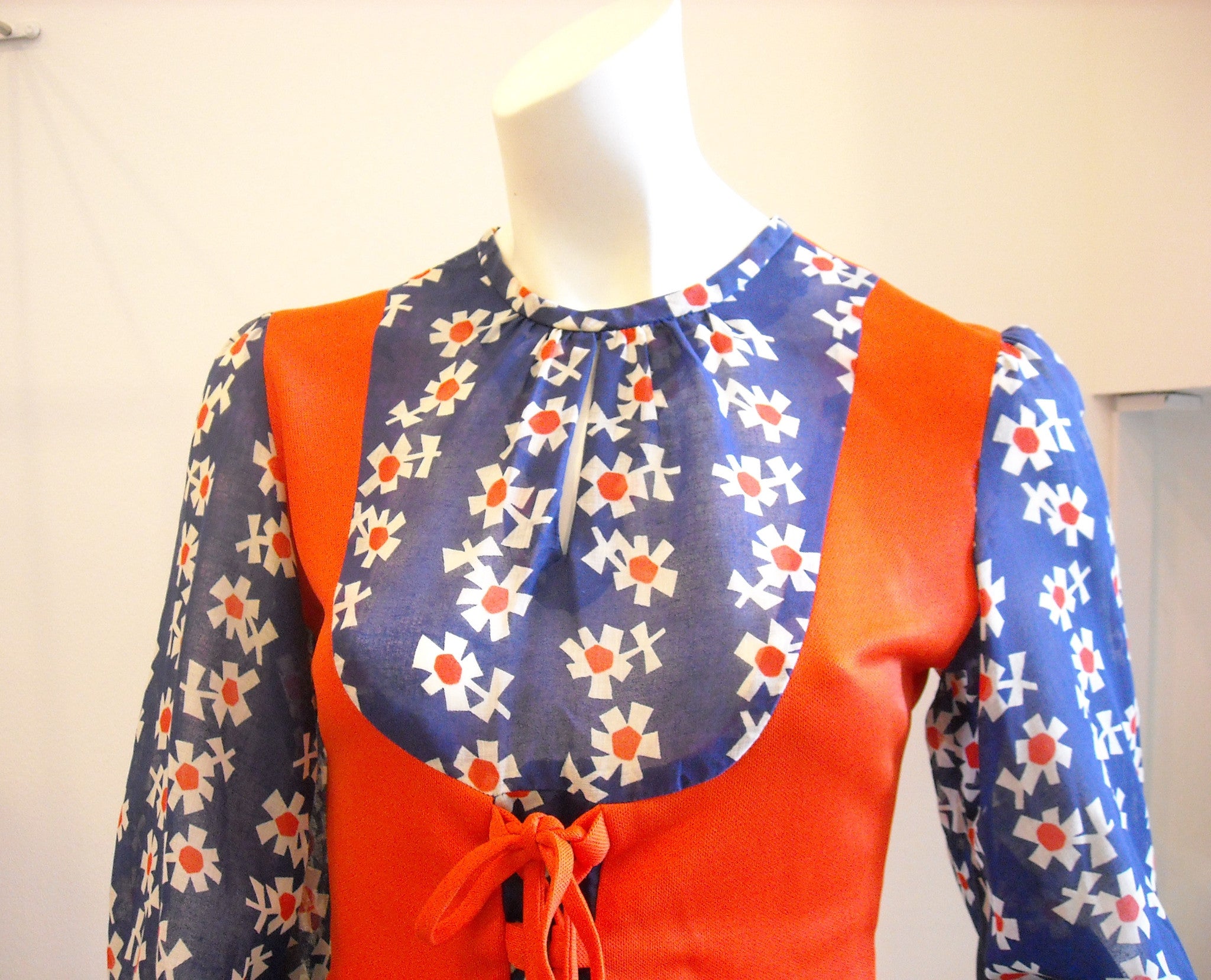 Cheeky Sexy Cool in Red & Blue Vintage Dress