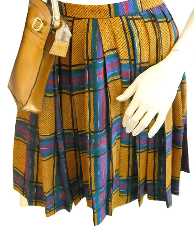 Eat Plaid Love Vintage Skirt
