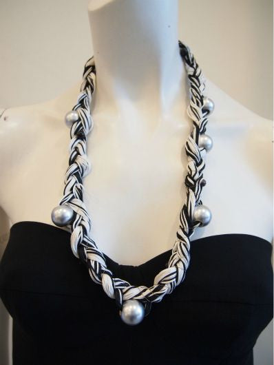 Black & White Galaxy Handmade Necklace