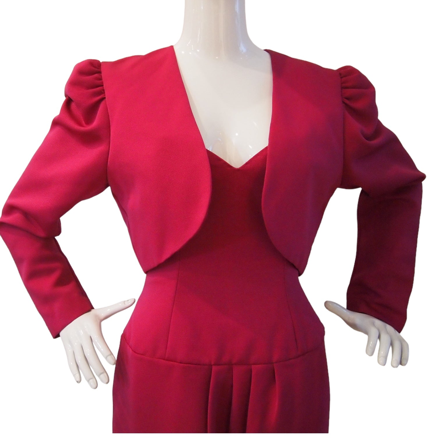 In The Moment Magenta Hot Pink Evening Dress with Long Sleeve Jacket